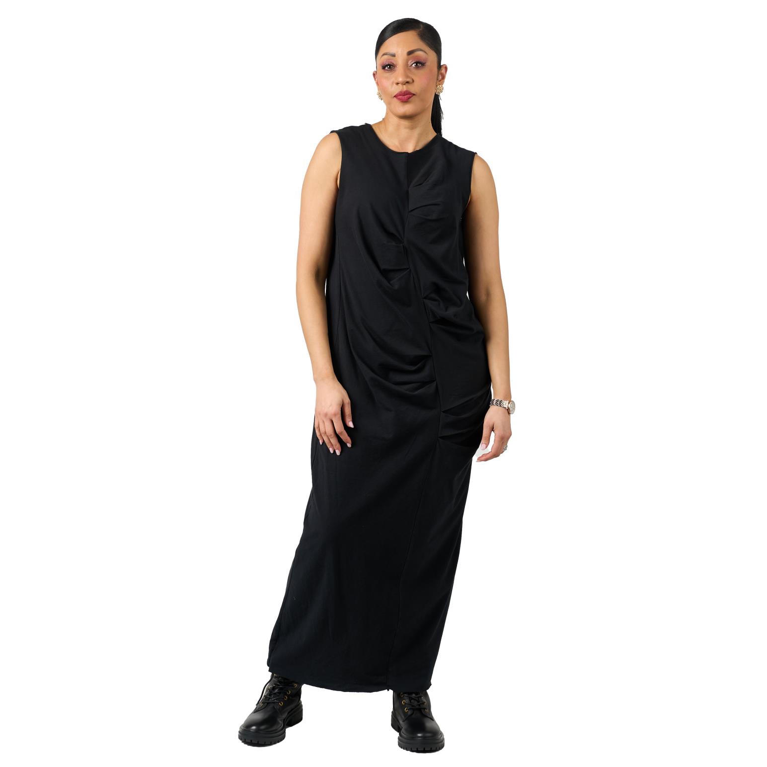 La Vaca Loca Gathered Front Sleeveless Jersey Dress